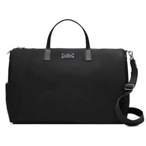 kate spade black blake avenue filipa large nylon travel duffle weekender bag